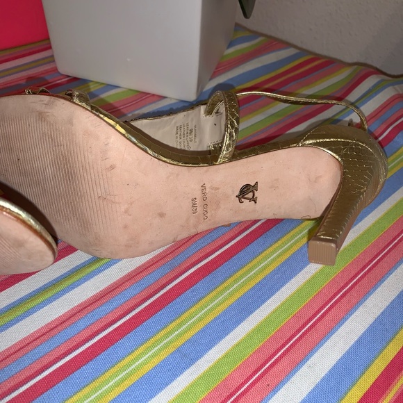 Vince Camuto Signature Jewel and Gold heels - Picture 9 of 9
